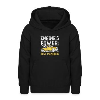Abschleppwagenfahrer Lkw-Lokführer Lkw-Fahrer - Teenager Hoodie - Schwarz - Vorne - AI Model Teenager Male light (155cm)