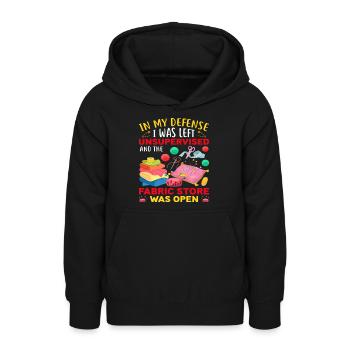 Funny Quilting Poison - Teen Hoodie - black - Front - AI Model Teenager Male light (155cm)
