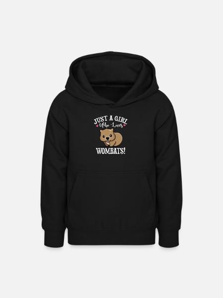 Wombat - Teenager Hoodie - Schwarz