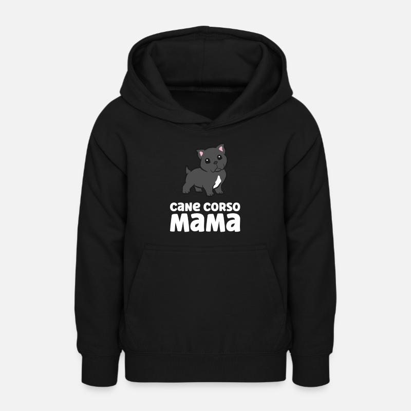 Cane Corso Maman Drôle Cane Corso Chien - Sweat à capuche Ado - noir