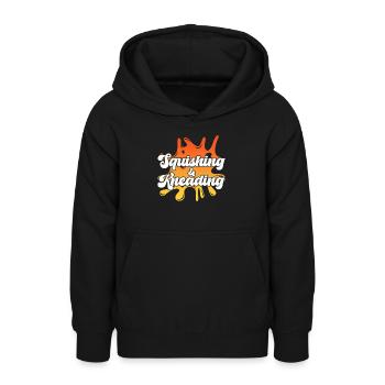 Presser et pétrir le logo Splat - Sweat à capuche Ado - noir - Devant - AI Model Teenager Male light (155cm)