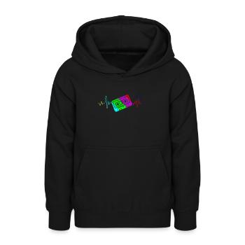 Walkman Mon cœur bat pour les cassettes - Sweat à capuche Ado - noir - Devant - AI Model Teenager Male light (155cm)