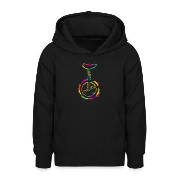 Einrad - Teenager Hoodie - Schwarz - Vorne - AI Model Teenager Male light (155cm)