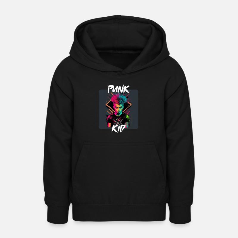 Style graffiti - Cool Punk Kid 8 - Sweat à capuche Ado - noir