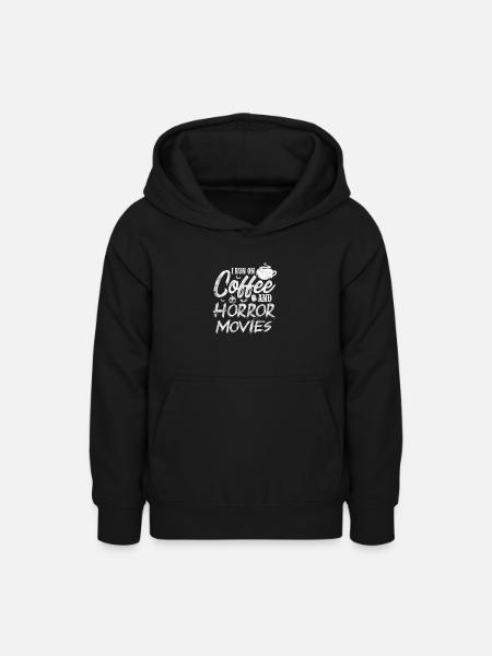 Kaffee Horror - Teenager Hoodie - Schwarz