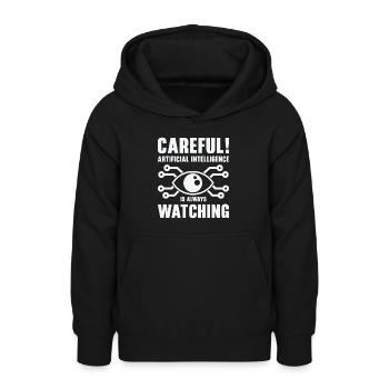 Künstliche Intelligenz Programmierung - Teenager Hoodie - Schwarz - Vorne - AI Model Teenager Male light (155cm)