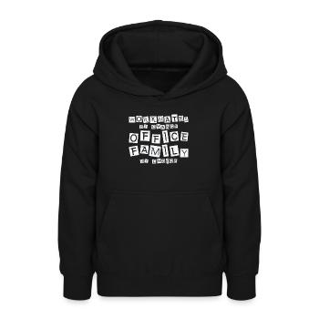 Collègue de travail Bureau Amis de la famille - Sweat à capuche Ado - noir - Devant - AI Model Teenager Male light (155cm)