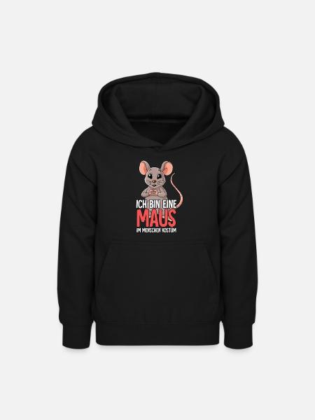 Ich Bin Eine Maus - Teenager Hoodie - Schwarz