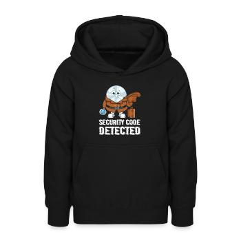 Sécurité réseau et informatique - Sweat à capuche Ado - noir - Devant - AI Model Teenager Male light (155cm)