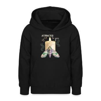 Bougie de mite de la Saint-Valentin Drôle d’amour Dire - Sweat à capuche Ado - noir - Devant - AI Model Teenager Male light (155cm)