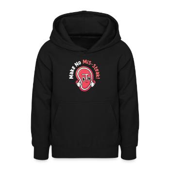 Pas d’erreurs font que les amateurs de viande cuisinent des erreurs - Sweat à capuche Ado - noir - Devant - AI Model Teenager Male light (155cm)