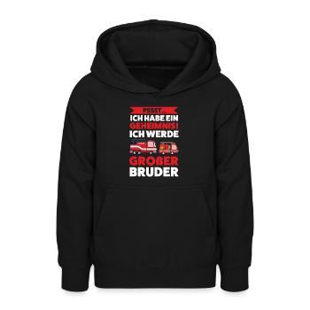 Großer Bruder Feuerwehr Grosser Bruder Geschenk - Teenager Hoodie - Schwarz - Vorne - AI Model Teenager Male light (155cm)