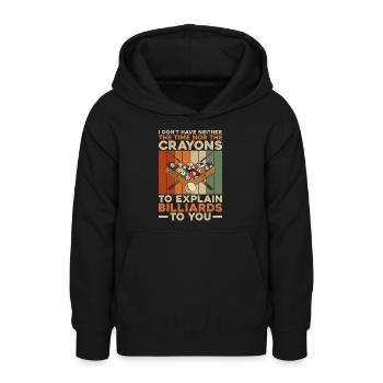 Billiards Pool Player Ball Retro - Teen Hoodie - black - Front - AI Model Teenager Male light (155cm)
