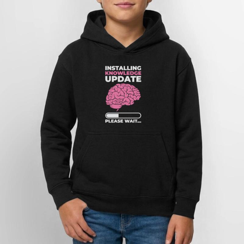 Installing Knowledge Update Student Brain Loading Teen Hoodie