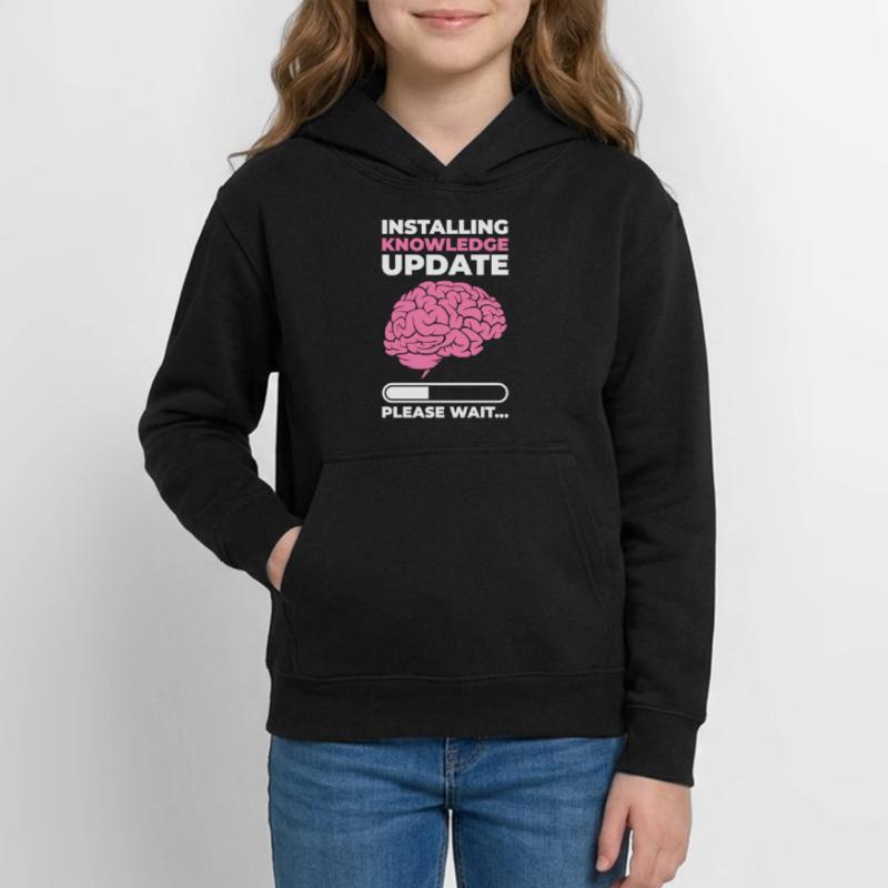 Installing Knowledge Update Student Brain Loading Teen Hoodie