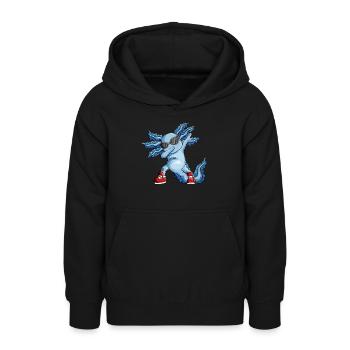 Axolotl avec chaussures de danse rouges Lunettes de soleil Dabbing - Sweat à capuche Ado - noir - Devant - AI Model Teenager Male light (155cm)