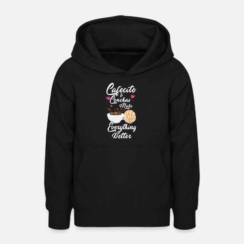 Pan dulce de Cafecito y Chisme Concha - Sweat à capuche Ado - noir