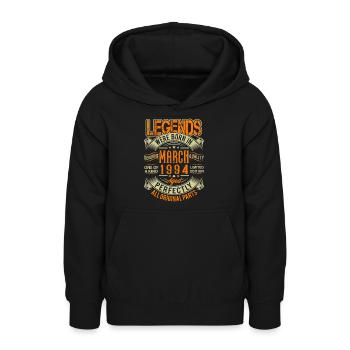 1994 März Geburtstag Legende - Teenager Hoodie - Schwarz - Vorne - AI Model Teenager Male light (155cm)