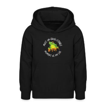 Rainette aux yeux rouges Mignon - Sweat à capuche Ado - noir - Devant - AI Model Teenager Male light (155cm)