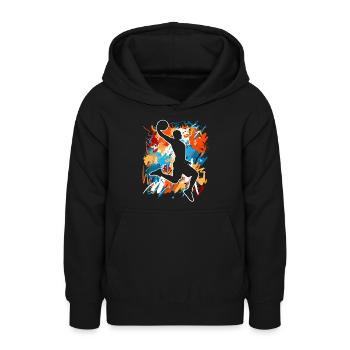 Basketball Basketballer - Teenager Hoodie - Schwarz - Vorne - AI Model Teenager Male light (155cm)