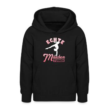 Turnen | Turnerin Gymnastik Turnen Mädchen Frauen - Teenager Hoodie - Schwarz - Vorne - AI Model Teenager Male light (155cm)