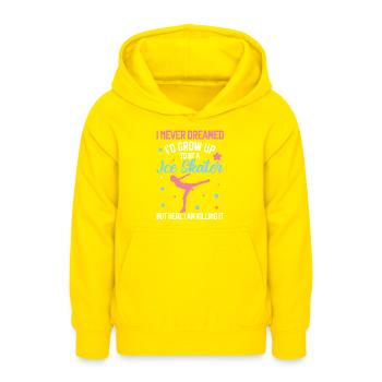 Eislaufen - Teenager Hoodie - Gelb - Vorne - AI Model Teenager Male dark (155cm)