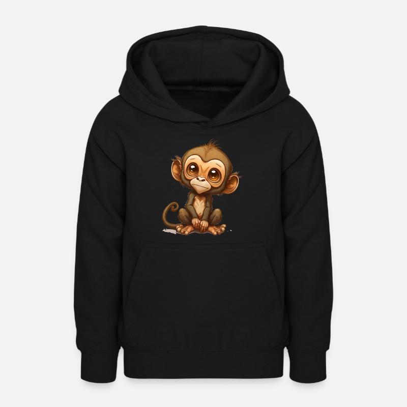 Singe mignon - Sweat à capuche Ado - noir