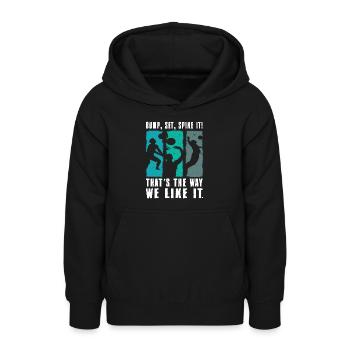 Bump Set Spike It Volleyball Graphic Gift Idea - Sweat à capuche Ado - noir - Devant - AI Model Teenager Male light (155cm)