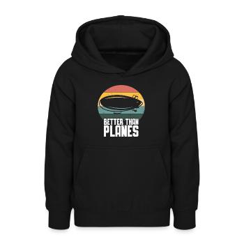 Zeppelin - Teenager Hoodie - Schwarz - Vorne - AI Model Teenager Male light (155cm)