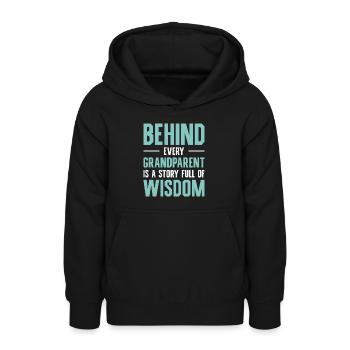 Ruhestand Leben Zitat Lektion Großeltern Weisheit - Teenager Hoodie - Schwarz - Vorne - AI Model Teenager Male light (155cm)