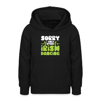 Irish Dance - Teen Hoodie - black - Front - AI Model Teenager Male light (155cm)