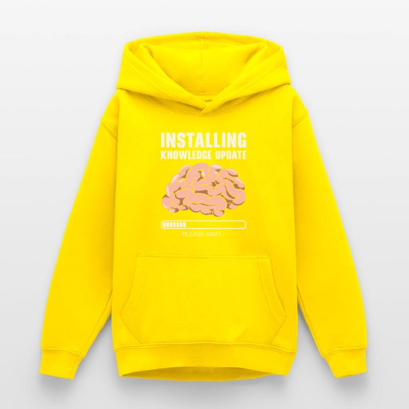 Installing Knowledge Update Student Brain Loading Teen Hoodie
