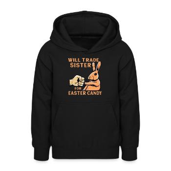 Will Trade Sister For Easter Candy - Teen Hoodie - black - Front - AI Model Teenager Male light (155cm)
