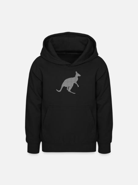 Känguru - Teenager Hoodie - Schwarz