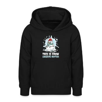 Halloween Gruseliger Schneemann Weihnachten - Teenager Hoodie - Schwarz - Vorne - AI Model Teenager Male light (155cm)