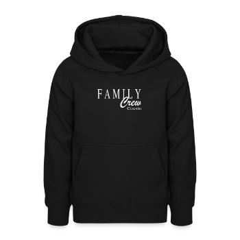 Family Crew Cousin - Teenager Hoodie - Schwarz - Vorne - AI Model Teenager Male light (155cm)