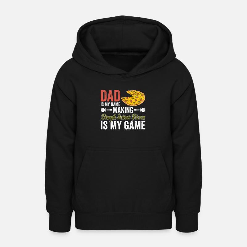 Pizza Papa Pizzabäcker Pizzaolo - Sweat à capuche Ado - noir