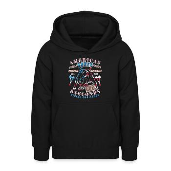 American-Rodeo, Rodeo-Show, Stierkampf, Spruch - Teenager Hoodie - Schwarz - Vorne - AI Model Teenager Male light (155cm)