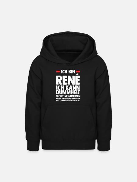 Rene - Teenager Hoodie - Schwarz