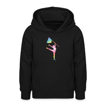 Color protection - Teen Hoodie - black - Front - AI Model Teenager Male light (155cm)