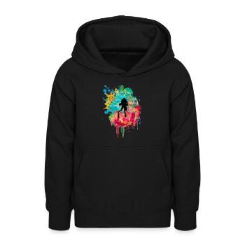 Tiefseetaucher und Taucher PopArt - Teenager Hoodie - Schwarz - Vorne - AI Model Teenager Male light (155cm)