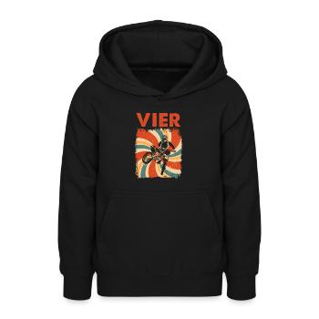 4. Geburtstag Motocross 4 Geburtstagshirt Motorrad - Teenager Hoodie - Schwarz - Vorne - AI Model Teenager Male light (155cm)