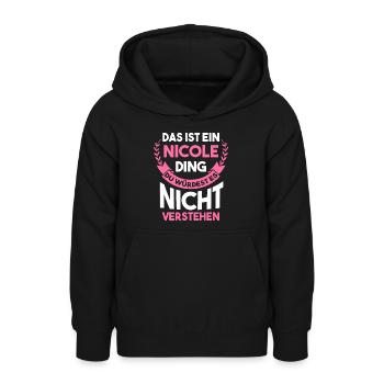 Nicole - Teenager Hoodie - Schwarz - Vorne - AI Model Teenager Male light (155cm)