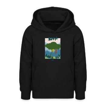 just hang out - Teenager Hoodie - Schwarz - Vorne - AI Model Teenager Male light (155cm)