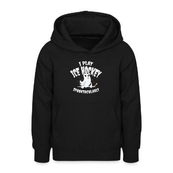 Eishockey Sport Halloween Saison Geisterspieler - Teenager Hoodie - Schwarz - Vorne - AI Model Teenager Male light (155cm)