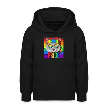 Fierté LGBTQ Christopher Street Day Costume Fierté - Sweat à capuche Ado - noir - Devant - AI Model Teenager Male light (155cm)