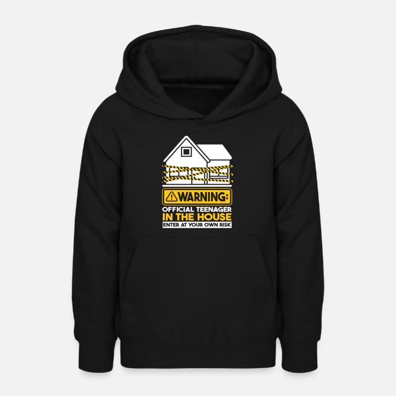 Avertissement Adolescent officiel - Sweat à capuche Ado - noir