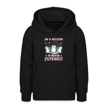 World Wildlife Day Penguin Nature Wildlife - Teen Hoodie - black - Front - AI Model Teenager Male light (155cm)