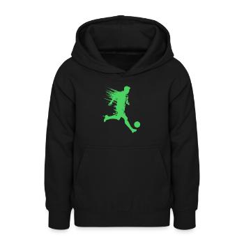 Fußball Fußballer Silhouette - Teenager Hoodie - Schwarz - Vorne - AI Model Teenager Male light (155cm)