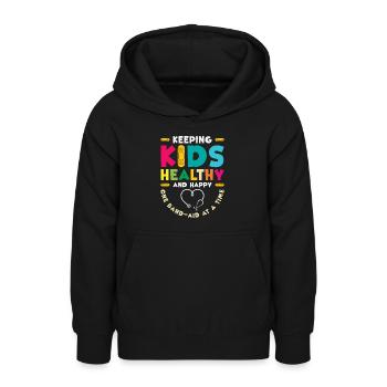 School Nurse Medical Nursing Nurse Appreciation - Teen Hoodie - black - Front - AI Model Teenager Male light (155cm)